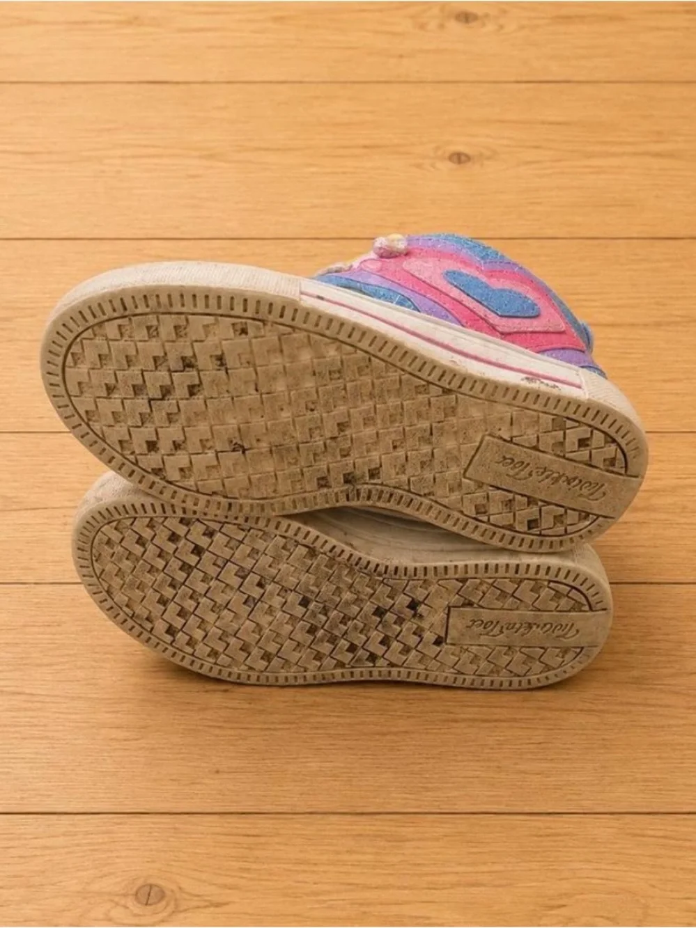 Skechers Kids Glitter High-Top Sneakers in Blue, Pink & Rainbow